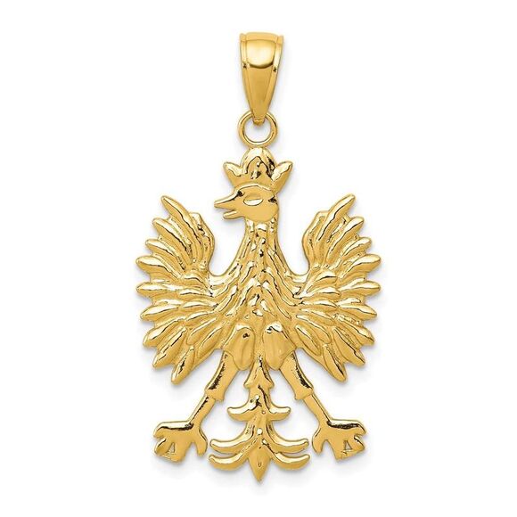 10K Yellow Gold Phoenix Mythological Bird Charm